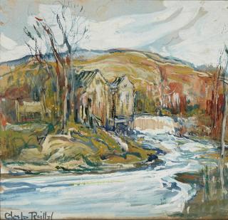 Charles Reiffel - Houses Along the Water