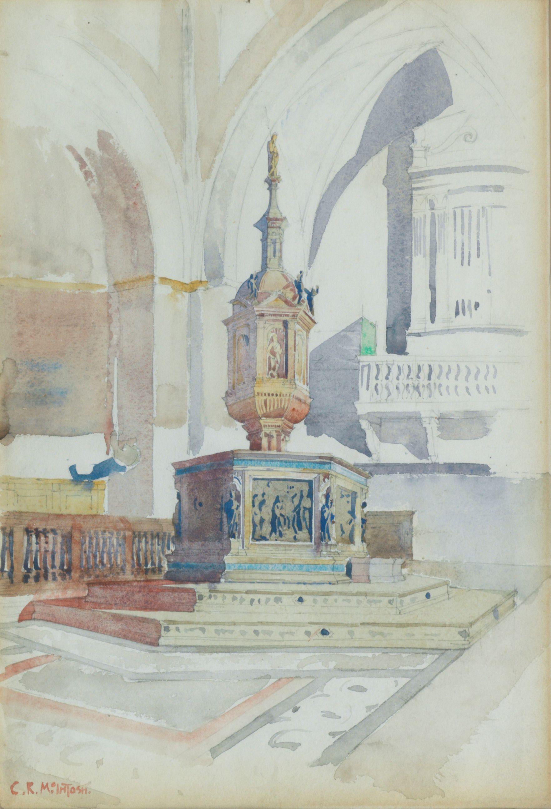 Charles Rennie Mackintosh - The Baptistry, Siena Cathedral, 1891