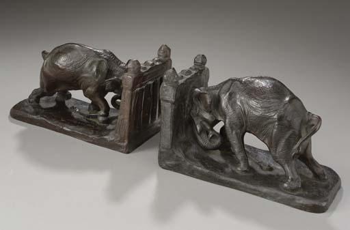 Charles Robert Knight - Pushing Elephants: A Pair of Bookends