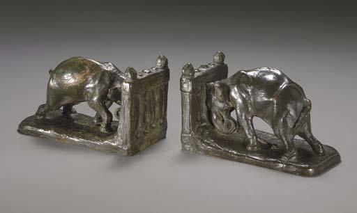 Charles Robert Knight - Pushing Elephants: A Pair of Bookends