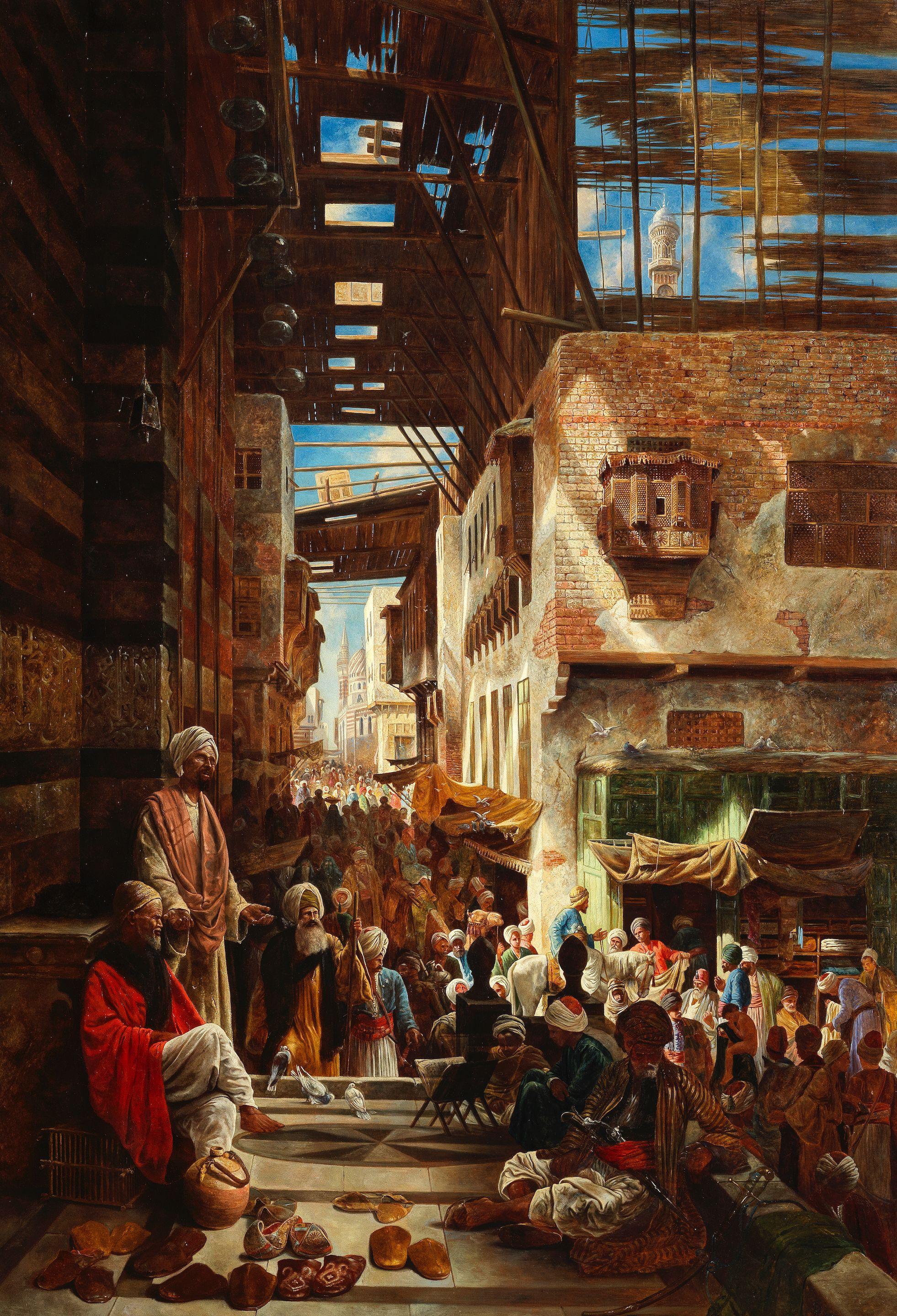 Charles Robertson, RWS - The Street of the Ghoreeyah, Cairo