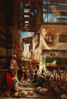 Charles Robertson, RWS - The Street of the Ghoreeyah, Cairo