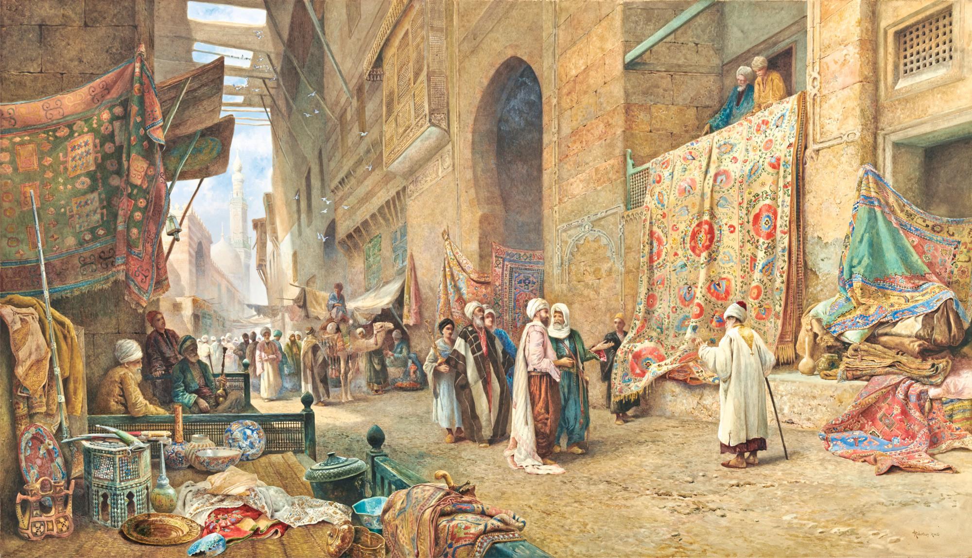 Charles Robertson - A Carpet Seller, Cairo