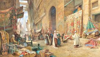Charles Robertson - A Carpet Seller, Cairo