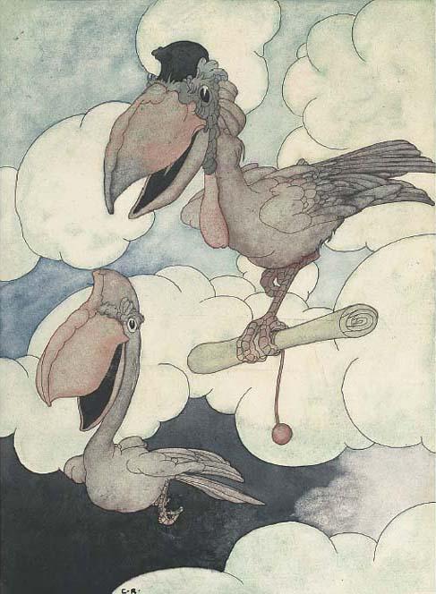 Charles Robinson, R.I. - An illustration for The Big Book of Fables:  The messenger