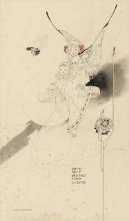 Charles Robinson, R.I. - Fairies observing a bumble bee