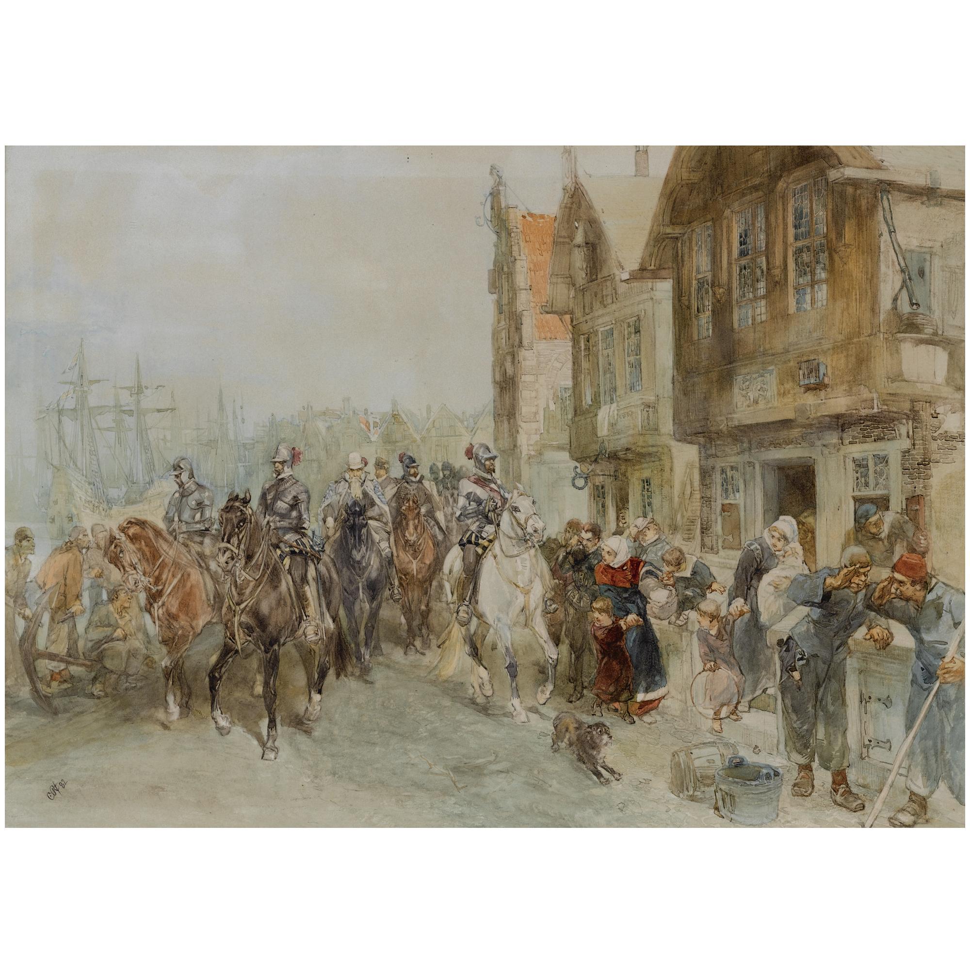Charles Rochussen - Dutch The Duke Of Alba\'S Entry Into Amsterdam
