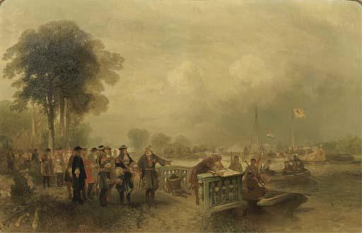 Charles Rochussen - Stadholder William III inspecting the troups at Hinderschans