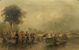Charles Rochussen - Stadholder William III inspecting the troups at Hinderschans