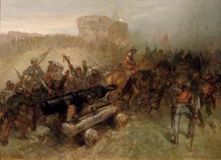 Charles Rochussen - Stealing the Groninger\'s canon, Franeker 1496