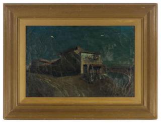 Charles Rollo Peters - Moonlit landscape with house