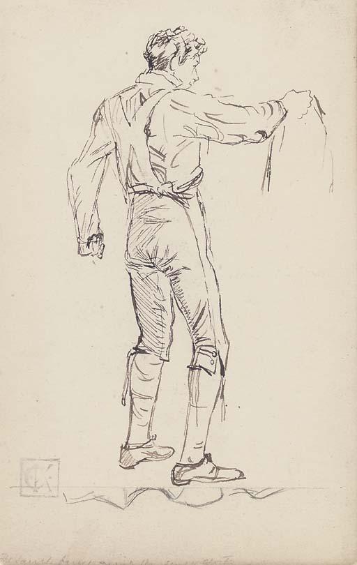 Charles Samuel Keene - Putting On His Coat (Illustrated); The Young Postman; And Snoozing