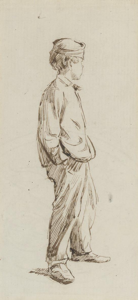Charles Samuel Keene - Study of a young boy