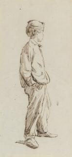 Charles Samuel Keene - Study of a young boy