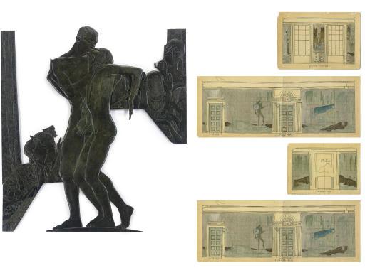 Charles Sargeant Jagger - \'Scandal\' A Patinated Bronze Relief, 1930