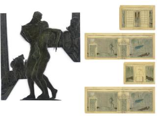 Charles Sargeant Jagger - \'Scandal\' A Patinated Bronze Relief, 1930
