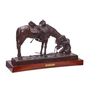 Charles Schreyvogel - The Last Drop 12 in. high