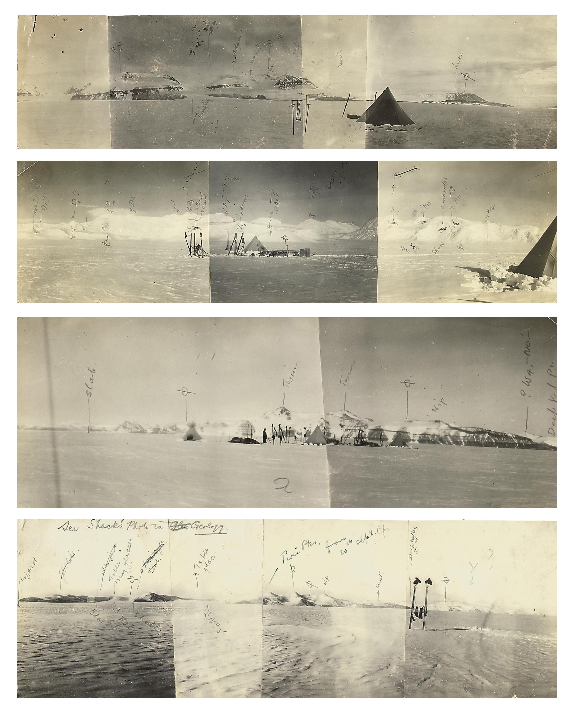 Charles Seymour Wright - British Antarctic Expedition, 1910-13: Wright\'s photographs -- a large collection of approximately 1,573 vintage contact prints and gelatin silver prints by Wright and other of Ponting\'s pupils at Cape Evans