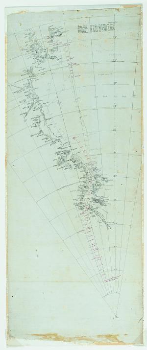 Charles Seymour Wright - Charles Wright\'s map of the Southern Journey, 1911