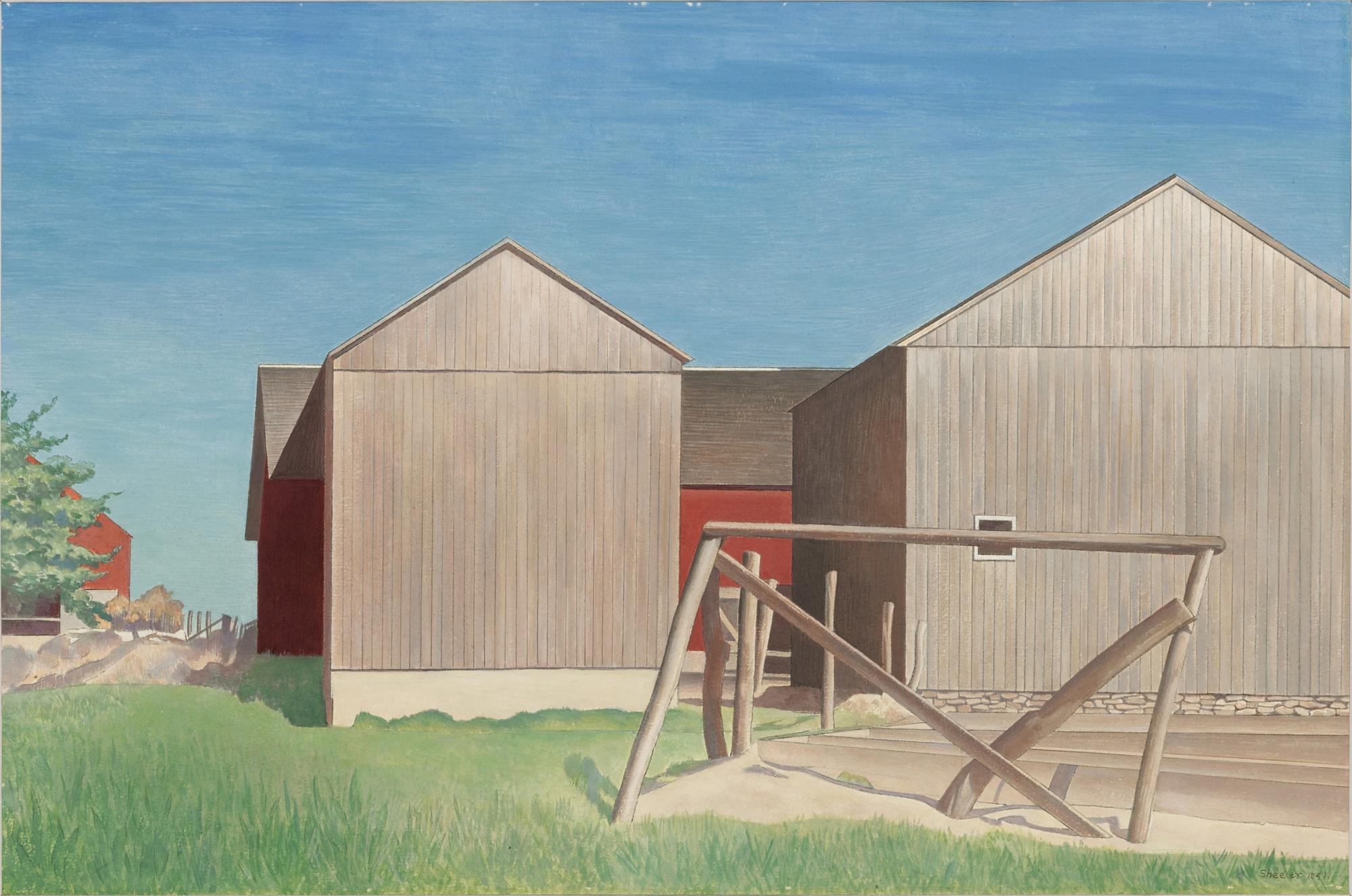Charles Sheeler - Farm Buildings, Connecticut