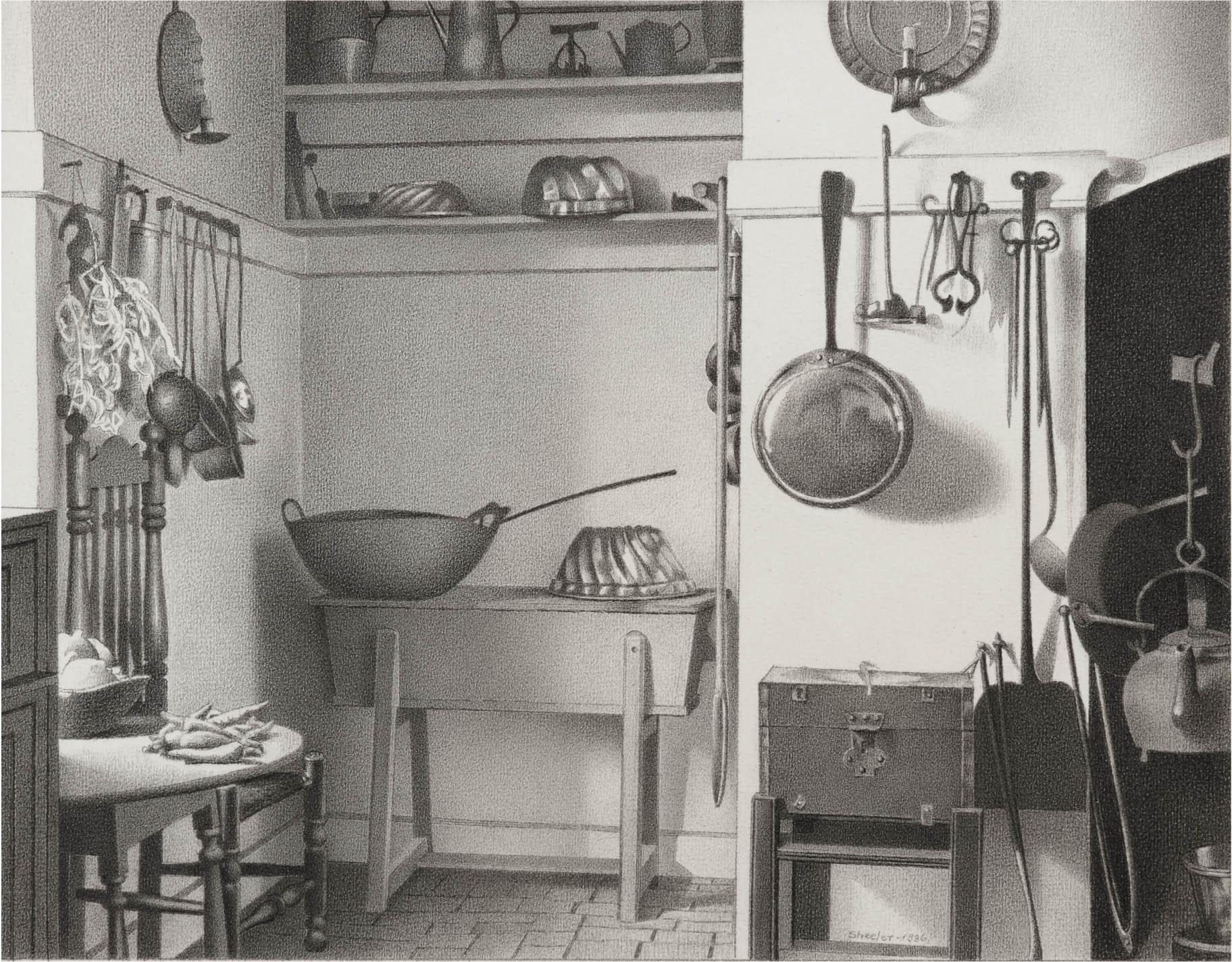 Charles Sheeler - Kitchen of Governor\'s Palace, Williamsburg, Va.