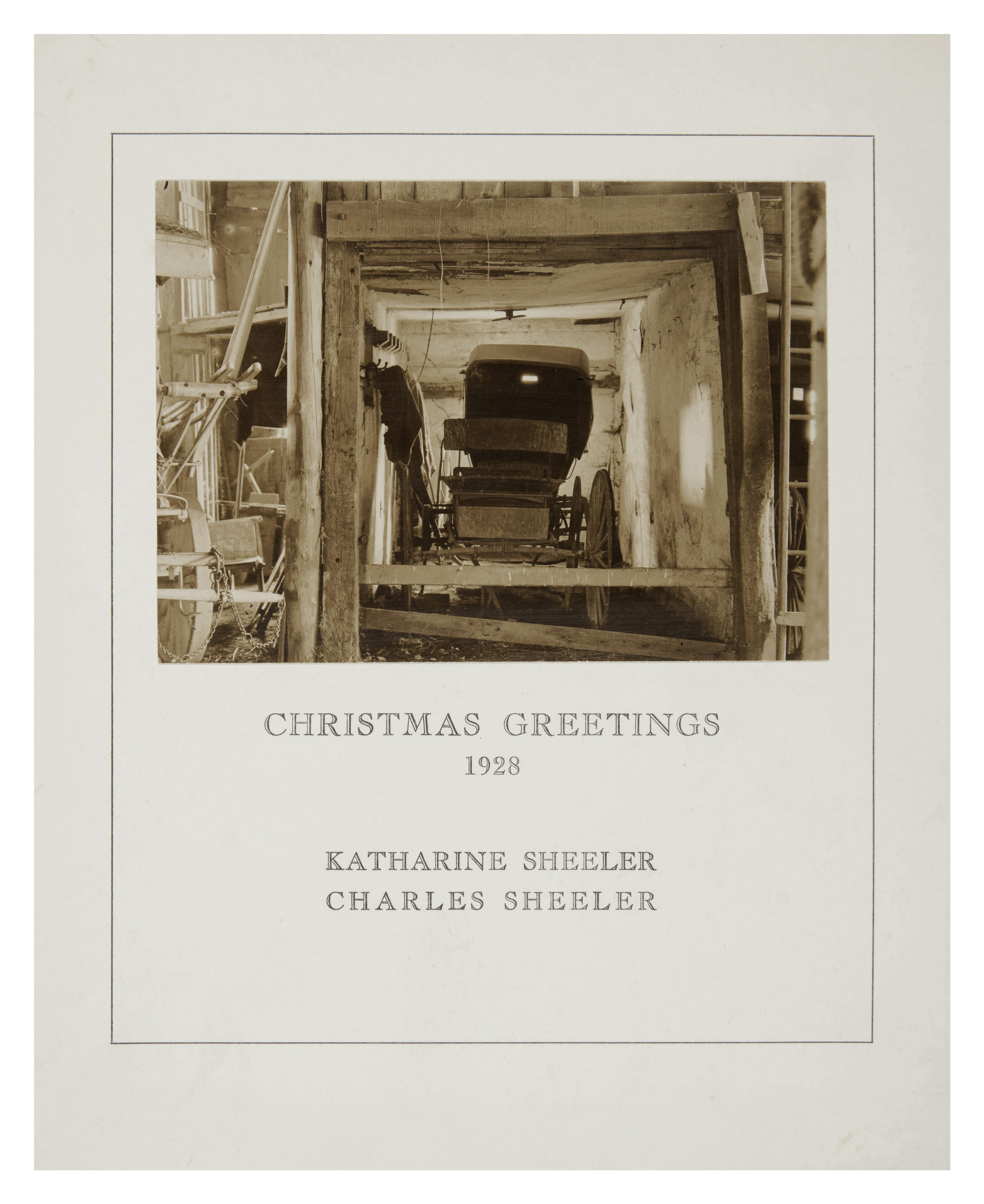 Charles Sheeler - The Buggy, Doylestown, Pennsylvania (Christmas Greetings)