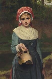 Charles Sillem Lidderdale, R.B.A. - The Broken Pitcher