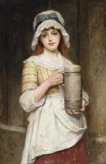 Charles Sillem Lidderdale, R.B.A. - The young barmaid