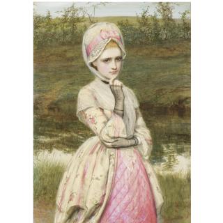 Charles Sillem Lidderdale - British The Girl In Pink