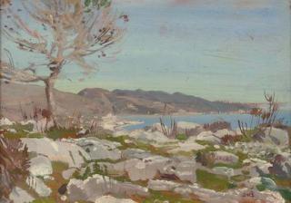 Charles Sims - The coast near Menton, south of France