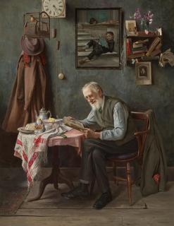 Charles Spencelayh, H.R.B.S.A., R.M.S., V.P.B.W.S. - Youth and old age