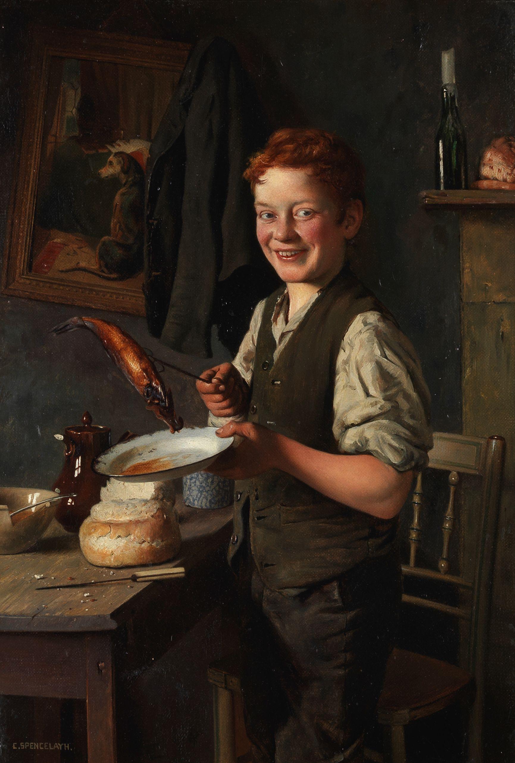 Charles Spencelayh, RMS, HRBSA - A dainty meal