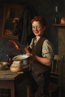 Charles Spencelayh, RMS, HRBSA - A dainty meal