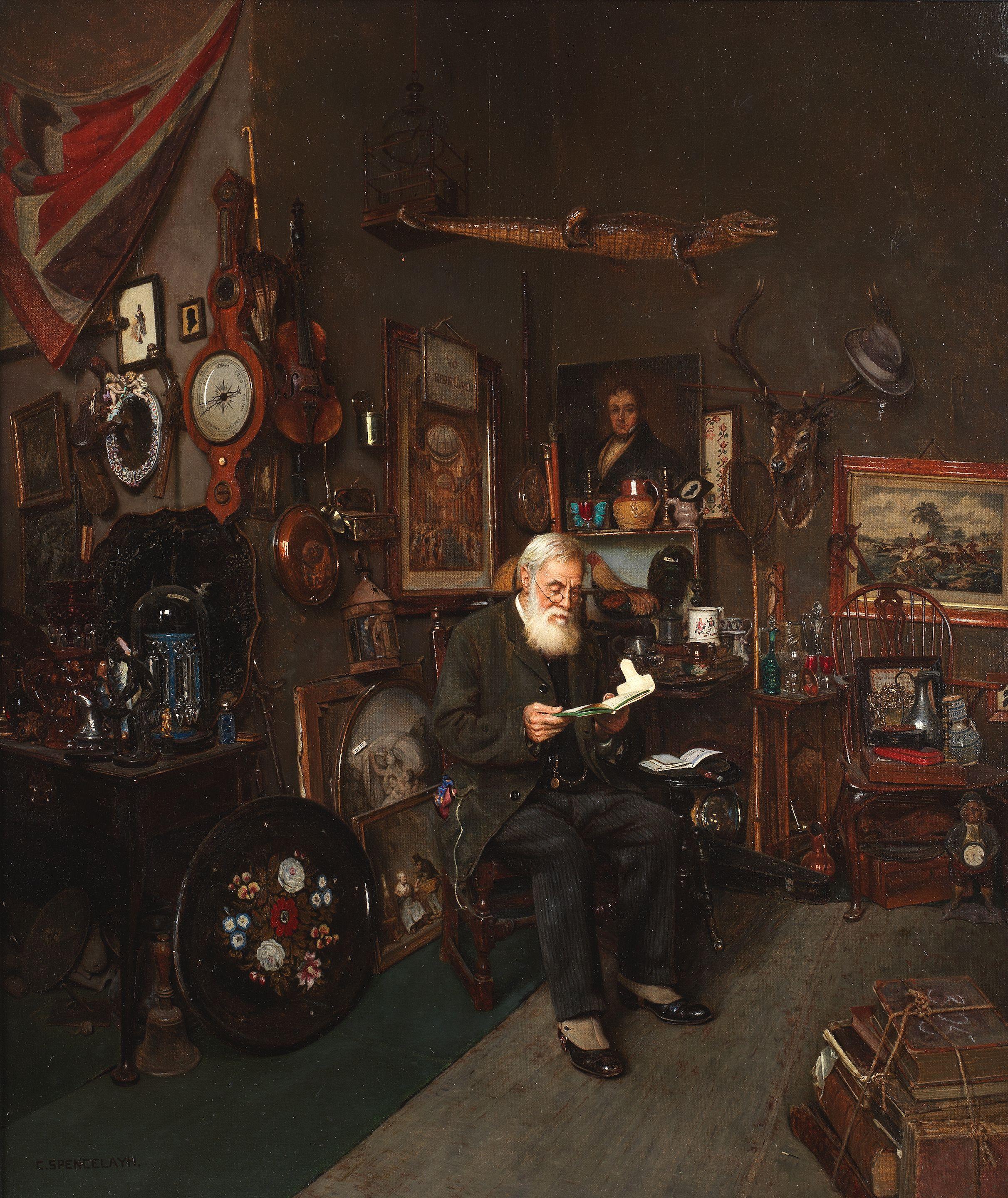 Charles Spencelayh, RMS, HRBSA - Overdrawn at the bank