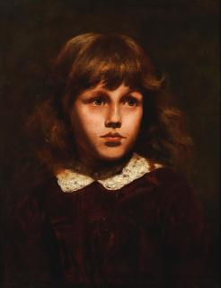 Charles Spencelayh, RMS, HRBSA - Portrait of a girl