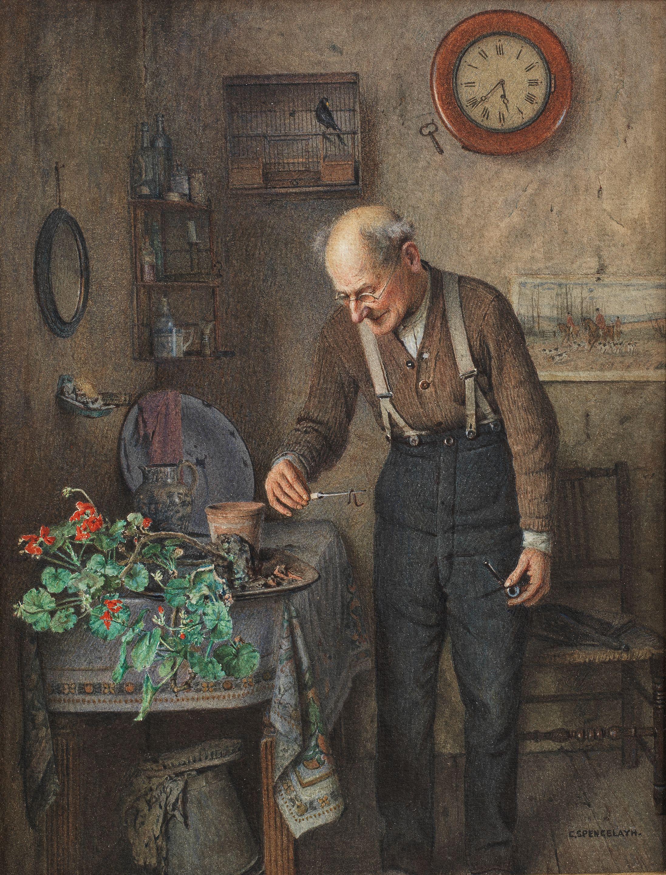 Charles Spencelayh, RMS, HRBSA - The Early Bird