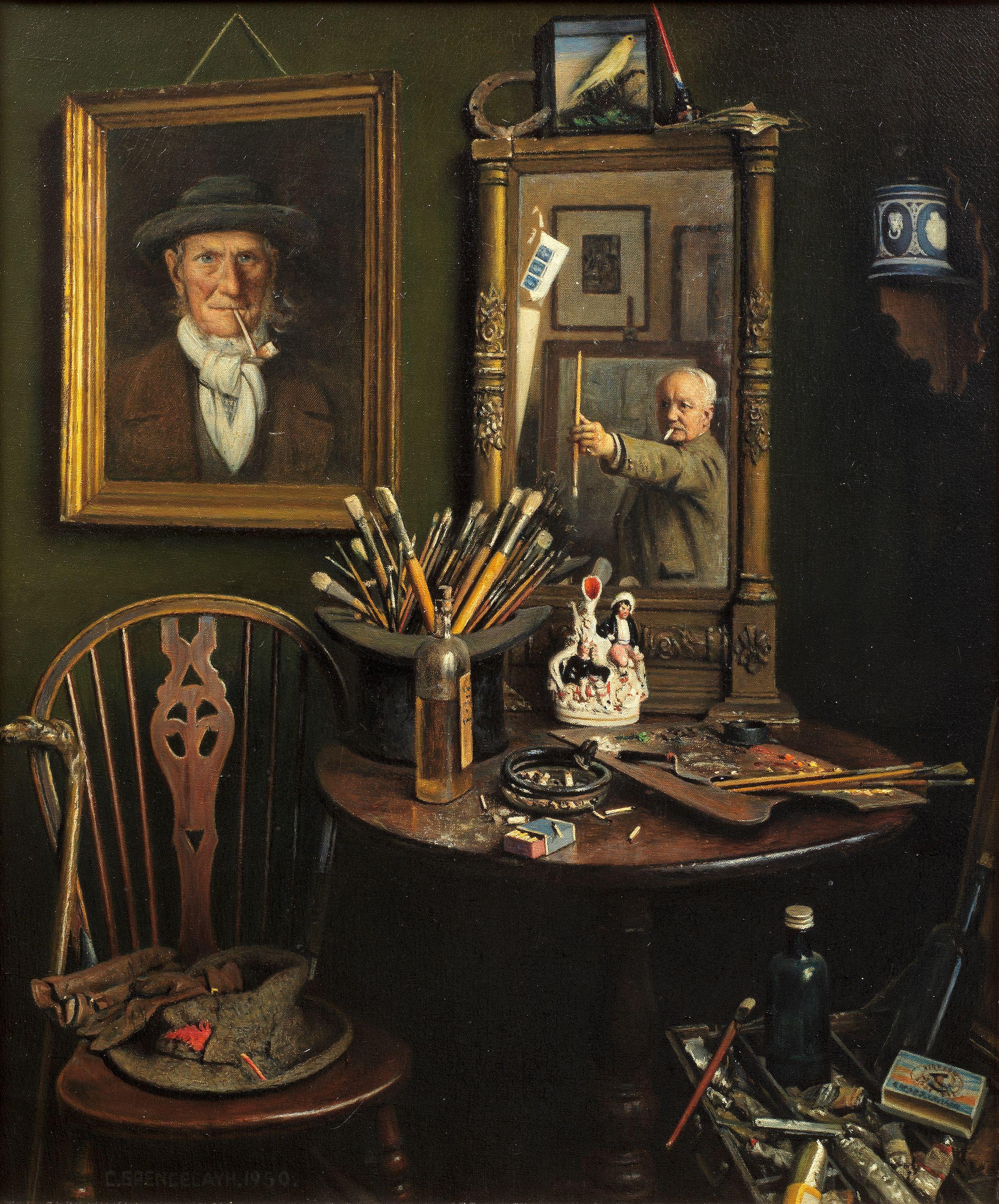 Charles Spencelayh, RMS, HRBSA - Two old smokers