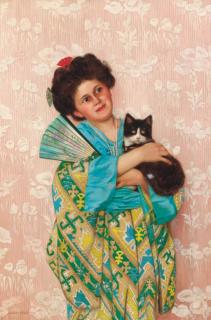 Charles Spencelayh - A Japanese Beauty