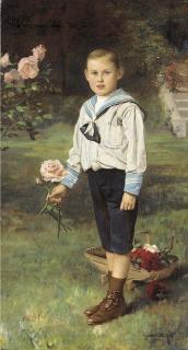 Charles Spencelayh - Gathering roses