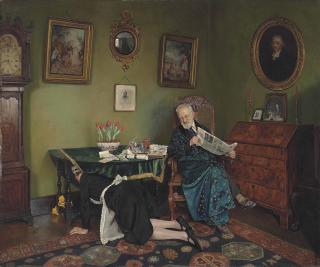 Charles Spencelayh - She Stoops To Conquer
