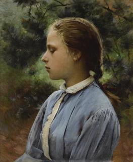 Charles Sprague Pearce - American Young Girl Of Auvers-Sur-Oise