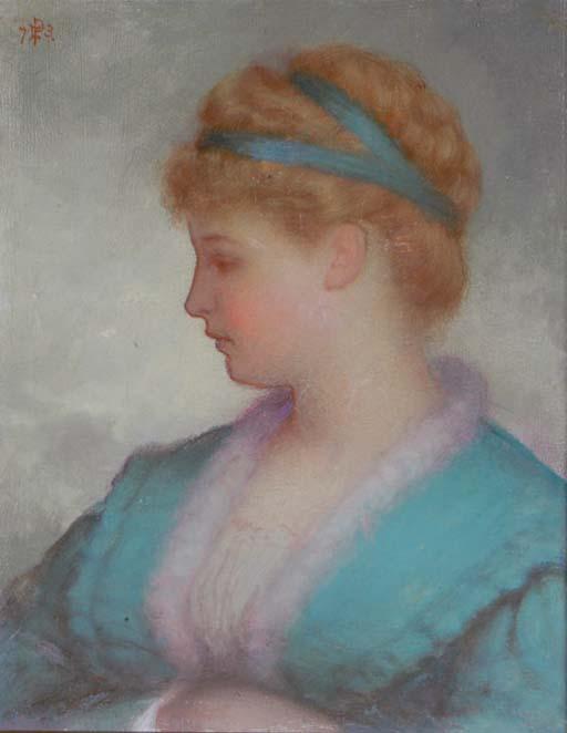 Charles Sprague Pearce - Portrait of a woman, bust-length, turned to the left