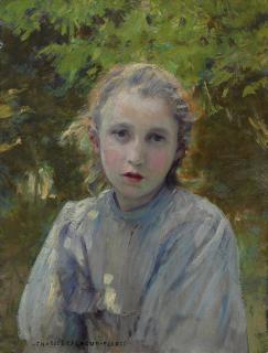 Charles Sprague Pearce - Portrait of a Young Girl