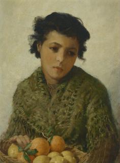Charles Sprague Pearce - Young Girl Selling Oranges and Lemons