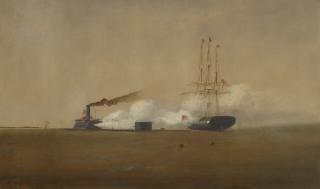 Charles Stuart - Civil War Naval Battle: The Monitor and the Merrimack