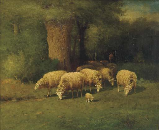 Charles T. Phelan - A shepherd and his sheep
