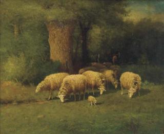 Charles T. Phelan - A shepherd and his sheep