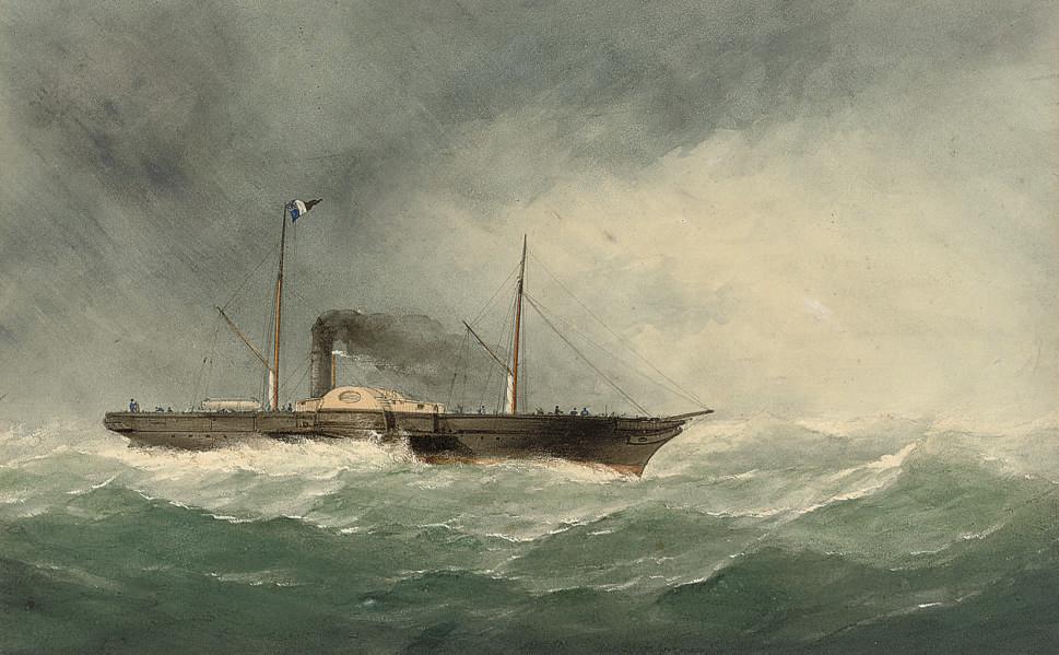 Charles Taylor, Jun. - A cross-Channel paddle steamer outward-bound for France