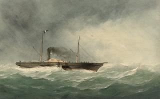 Charles Taylor, Jun. - A cross-Channel paddle steamer outward-bound for France