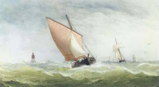 Charles Taylor, Jun. - Shipping in a stiff breeze off a cardinal buoy (illustrated); and Running before the storm